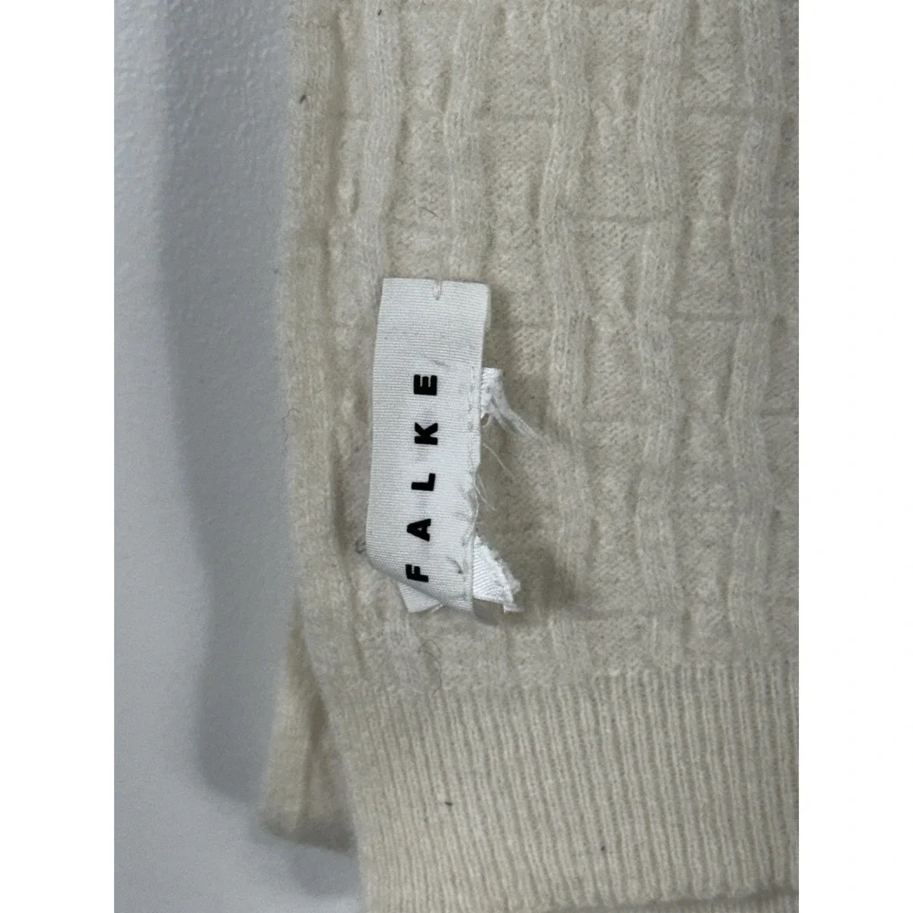 Falke Unisex One Size Ivory Textured Scarf